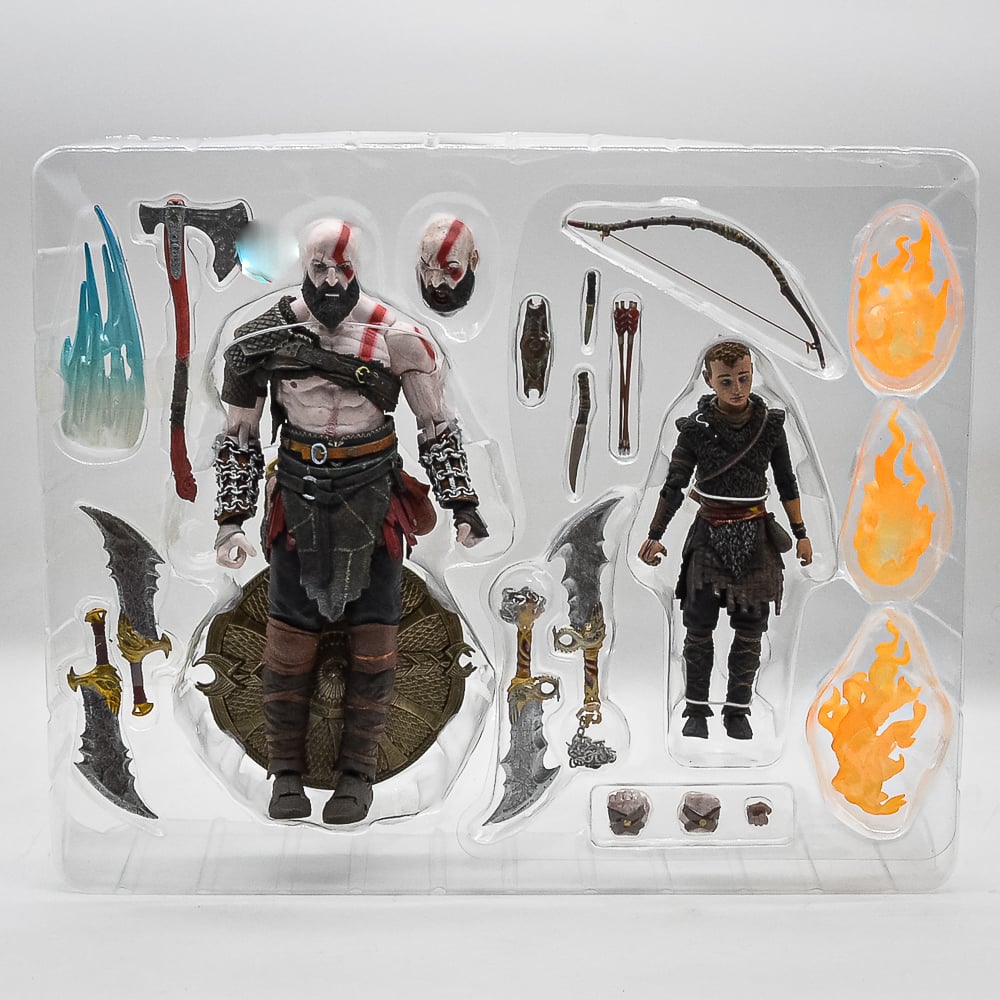 Action Figure Piizitoys - Kratos God Of War (Seminovo) (Articulações Atreus Travadas)