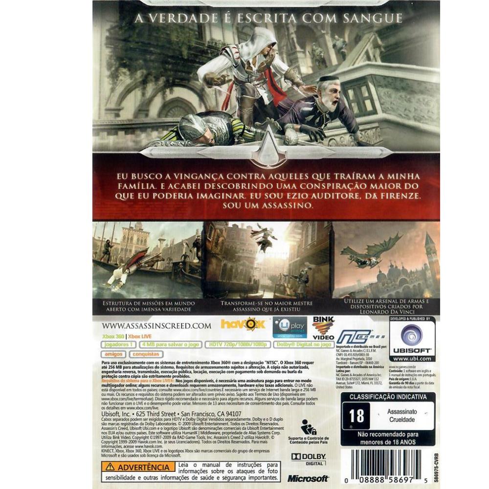 Assassins Creed 2 - Xbox 360 (Seminovo)