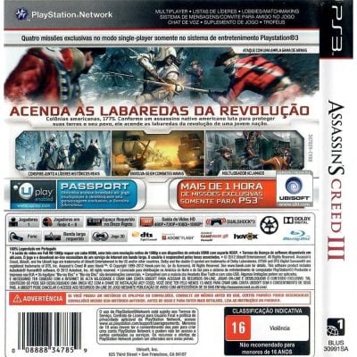 Assassins Creed 3 - Ps3 (Usado)
