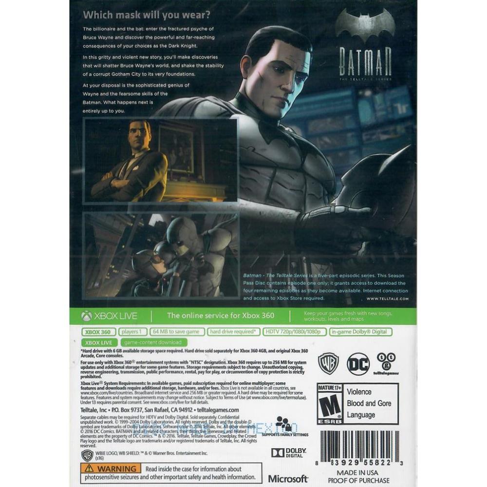 Batman The Telltale Series - Xbox 360 (Novo)
