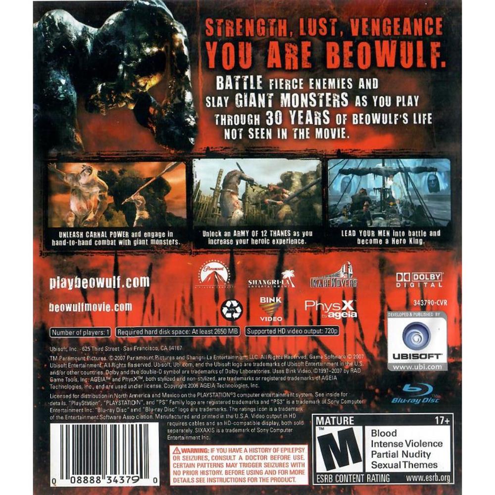 Beowulf The Game - Ps3 (Usado) (Sem Manual)
