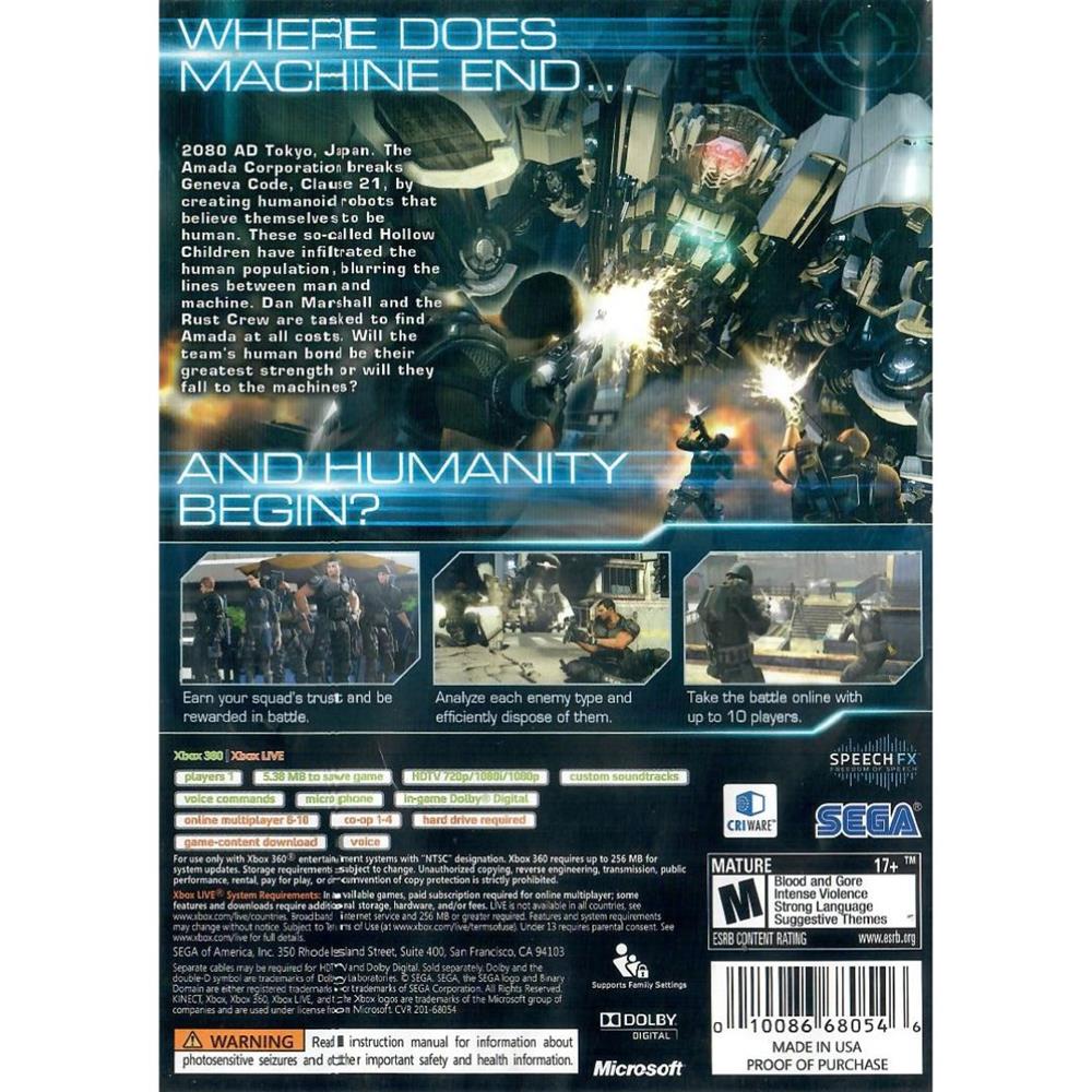 Binary Domain - Xbox 360 (Usado) (Trinco)