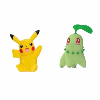 Boneco Pokémon Sunny Brinquedos - Pikachu + Chikorita (Novo)