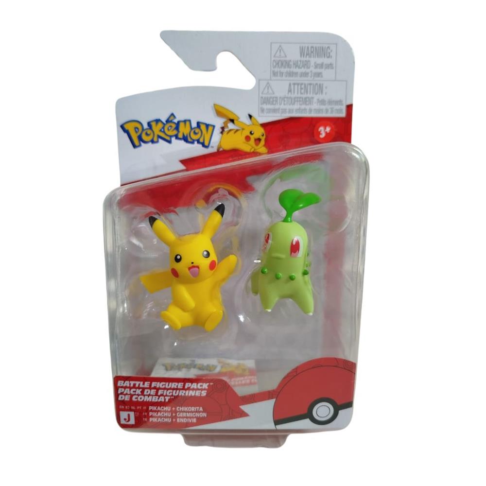 Boneco Pokémon Sunny Brinquedos – Pikachu + Chikorita (Novo) Boneco Pokémon Sunny Brinquedos - Pikachu + Chikorita (Novo)