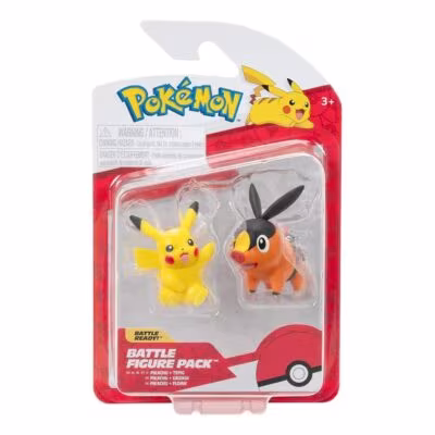 Boneco Pokémon Sunny Brinquedos - Pikachu + Tepig