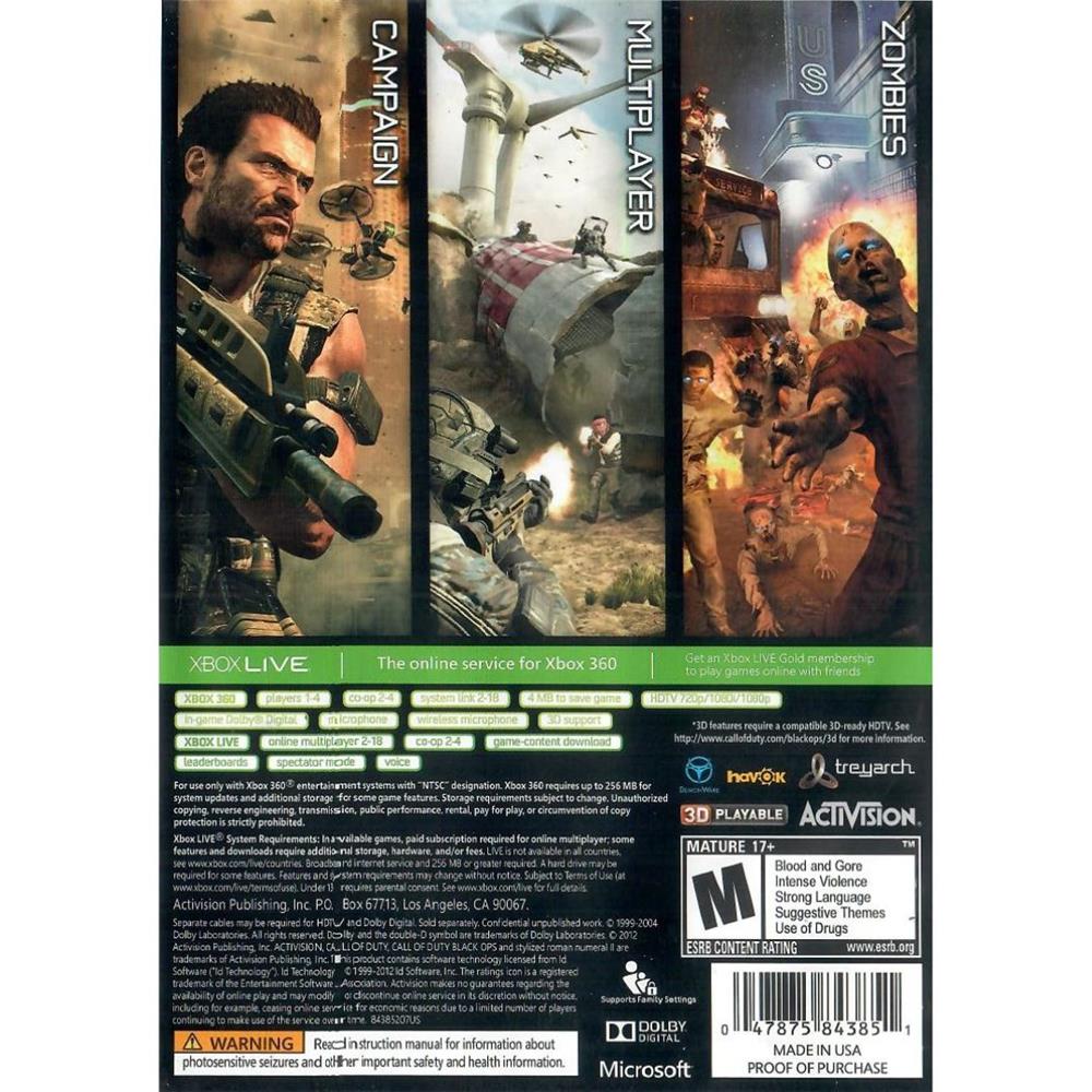 Call Of Duty Black Ops 2 - Xbox 360 (Em Inglês) (Usado) (Trinco)