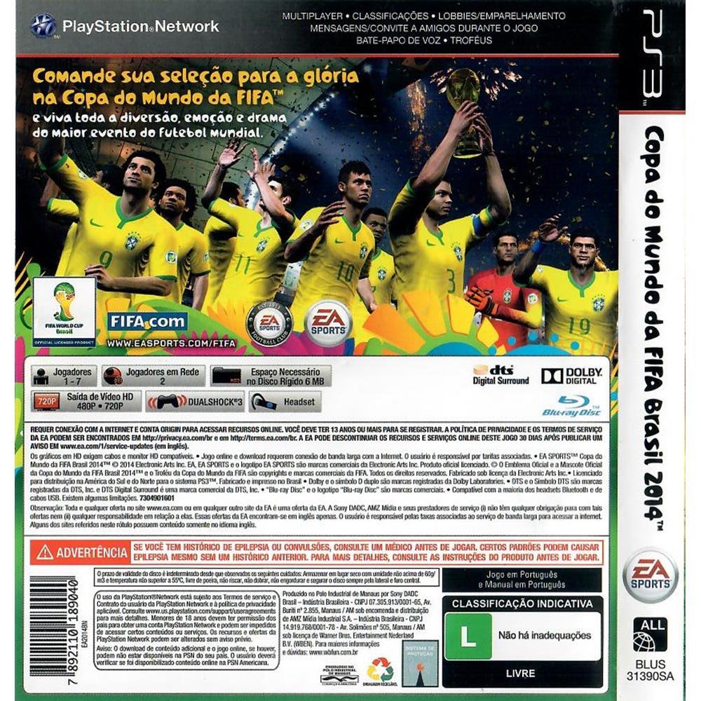 Copa Do Mundo Da Fifa Brasil 2014 - Ps3 (Usado)