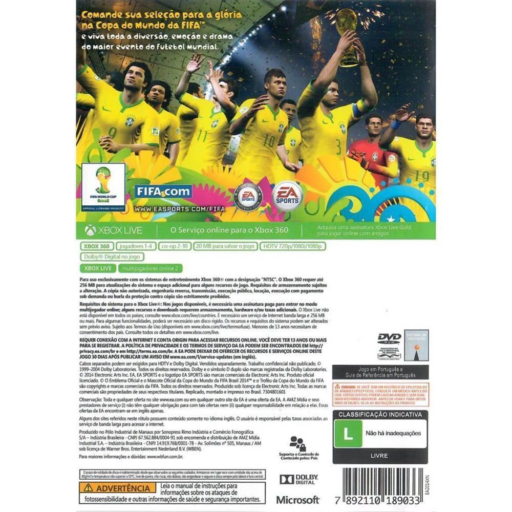 Copa Do Mundo Fifa Brasil 2014 - Xbox 360 (Usado) (Mancha) (Sem Manual)