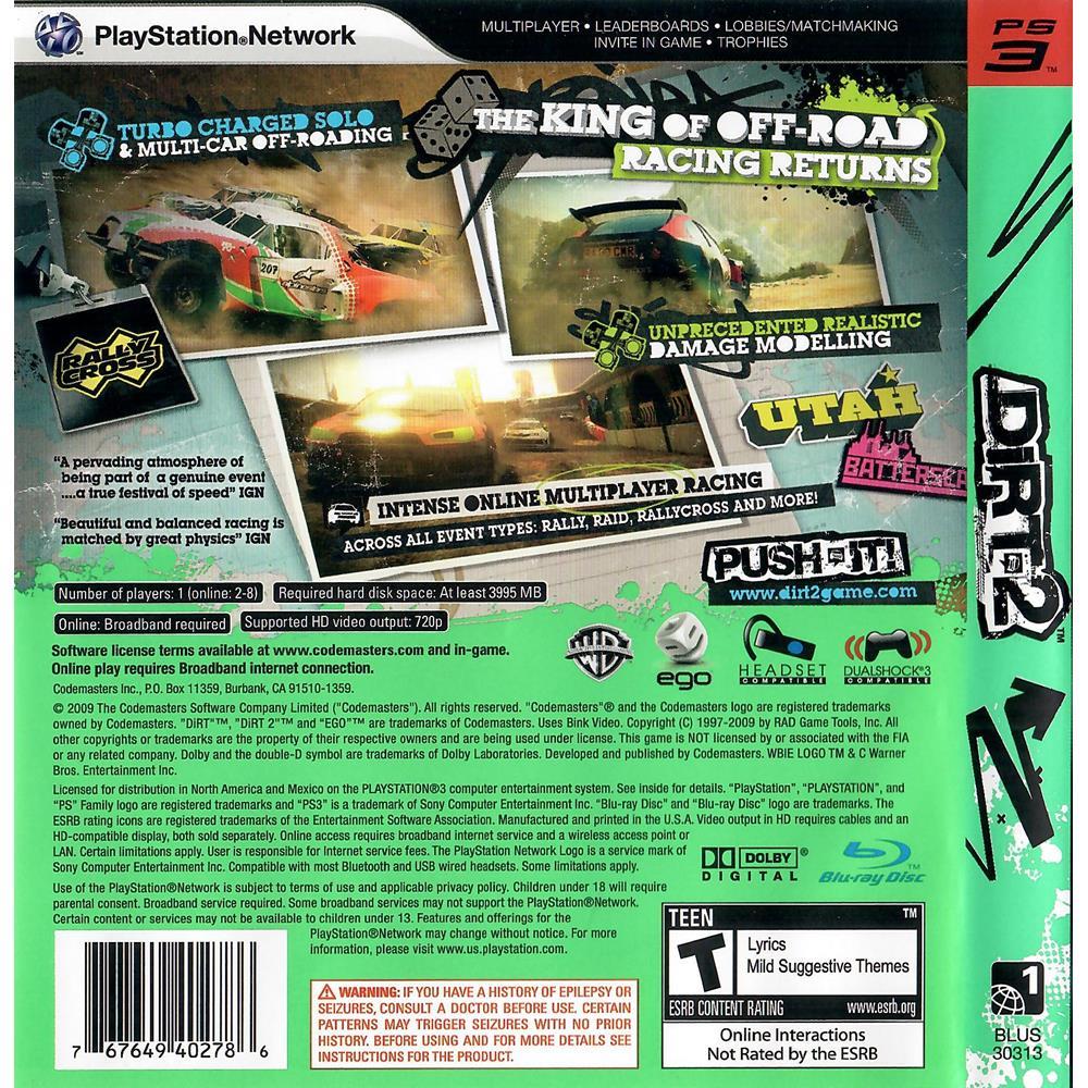 Dirt 2 - Ps3 (Usado)