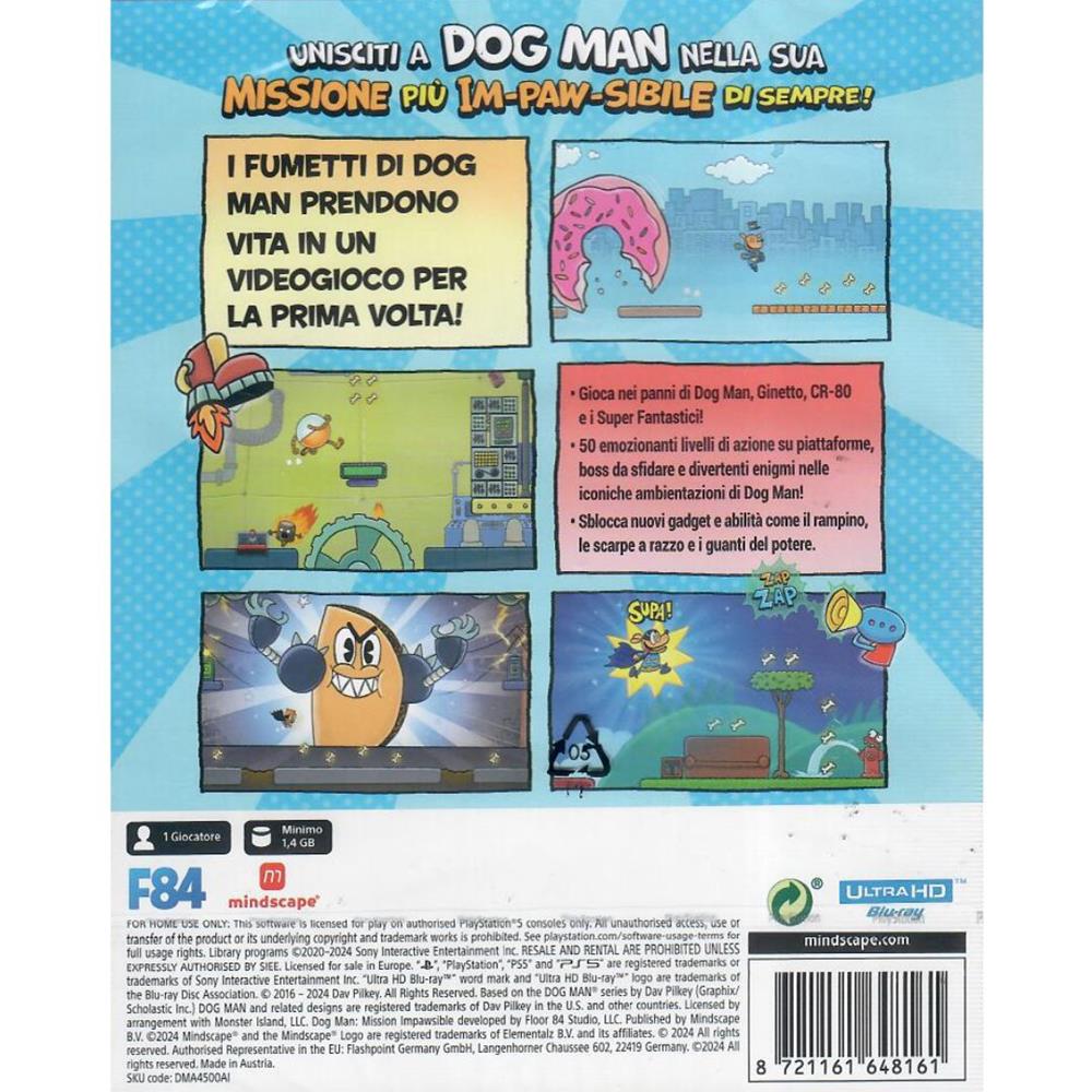 Dog Man Mission Im Paw Sible - Ps5 (Novo) (Europeu)