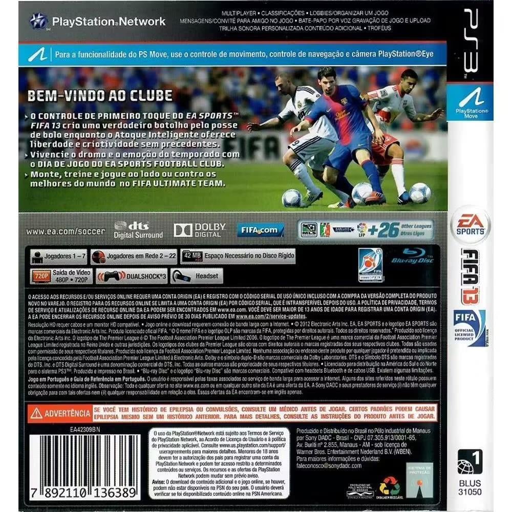 Fifa 13 - Ps3 (Usado) (Trinco)