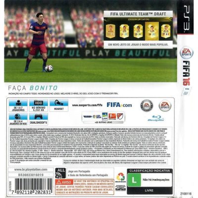 Fifa 16 - Ps3 (Usado) (Capa Paralela)