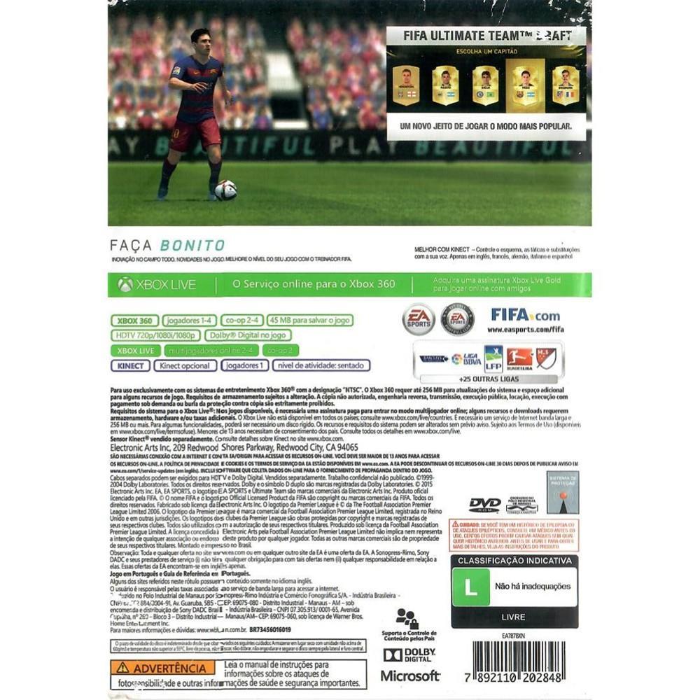 Fifa 16 - Xbox 360 (Usado)