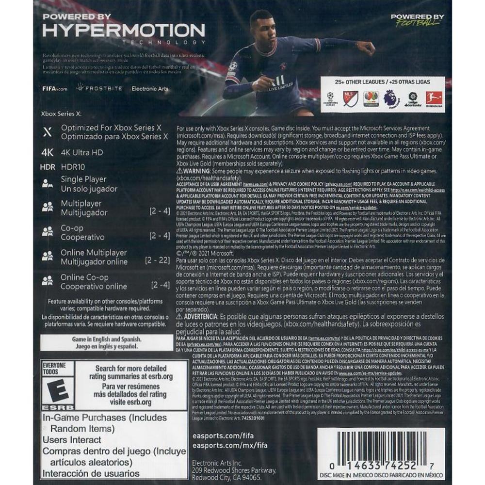 Fifa 22 - Xbox Series X (Novo)