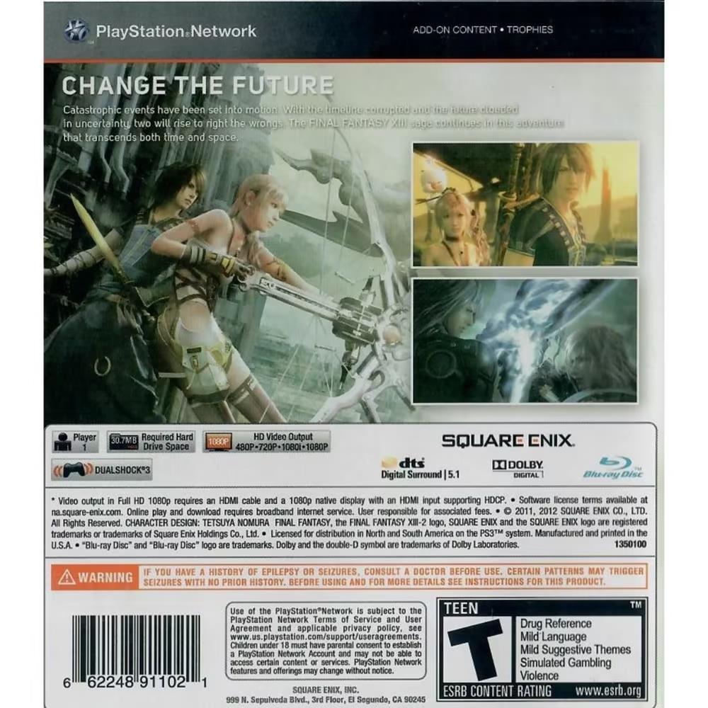 Final Fantasy Xiii-2 - Ps3 (Usado) (Sem Manual)