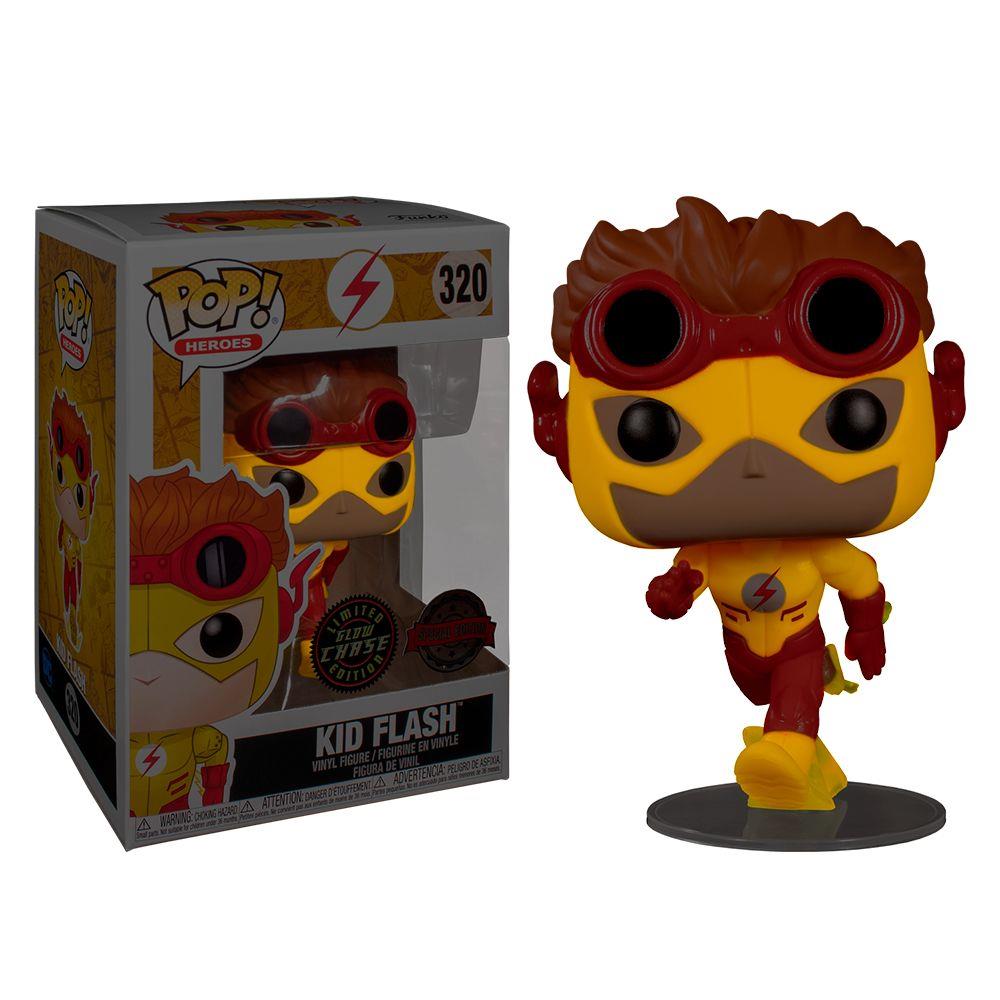 Funko Pop Heroes - The Flash Kid Flash 320 (Chase) (Glows) (Special Edition) (Vaulted) (Chase)