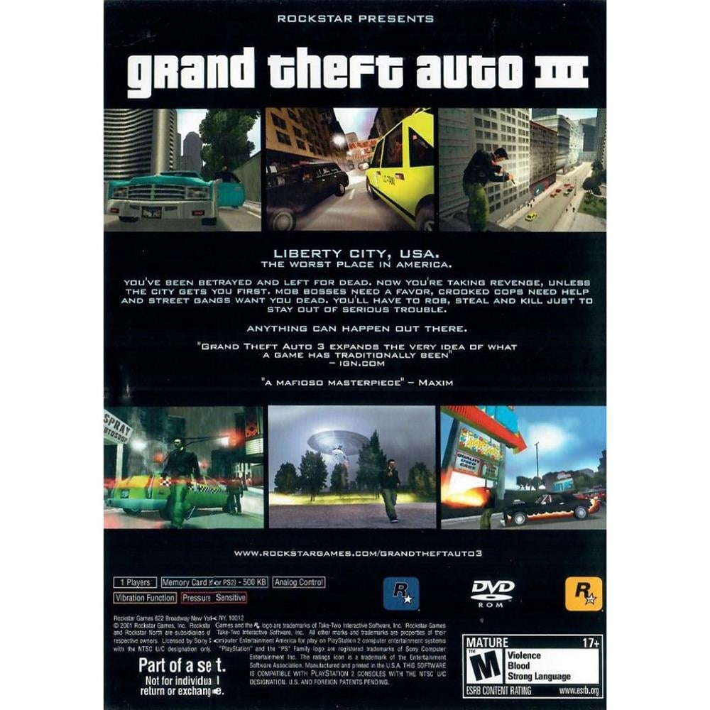 Grand Theft Auto Iii (Gta 3) - Ps2 (Usado) (Sem Mapa) (Sem Manual)