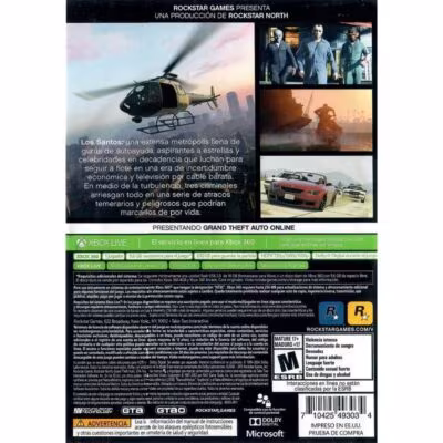 Grand Theft Auto V (Gta 5) - Xbox 360 (Risco) (Sem Manual) (Sem Mapa)