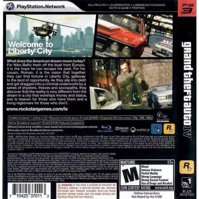 Gta 4 - Grand Theft Auto Iv - Ps3 (Com Mapa) (Greatest Hits) (Usado)