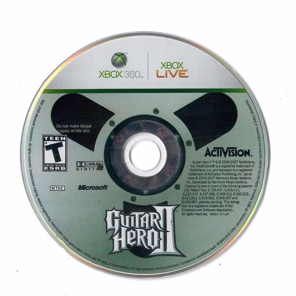 Guitar Hero 2 - Xbox 360 (Usado) (Trinco) (Somente Disco) (Funciona No Controle)