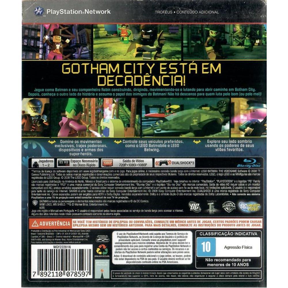 Lego Batman The Videogame - Ps3 (Usado)