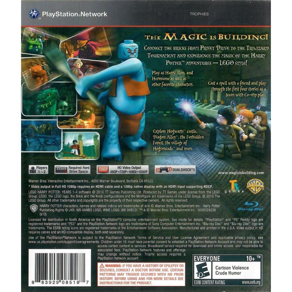 Lego Harry Potter Years 1-4 - Ps3 (Usado) (Manual Amassado)