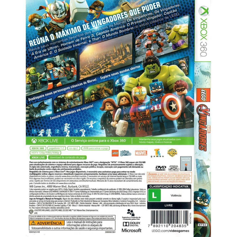 Lego Marvel Vingadores - Xbox 360 (Usado) (Mancha)