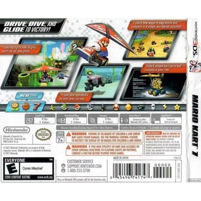 Mario Kart 7 - Nintendo 3Ds (Caixinha Vermelha Com Luva)