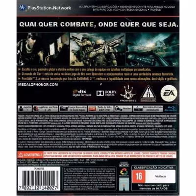 Medal Of Honor Warfighter - Ps3 (Seminovo)