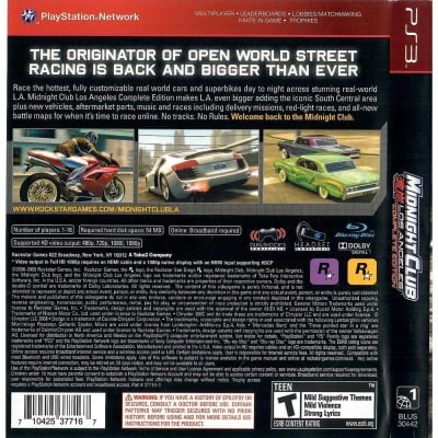 Midnight Club Los Angeles Greatest Hits - Ps3 (Usado)