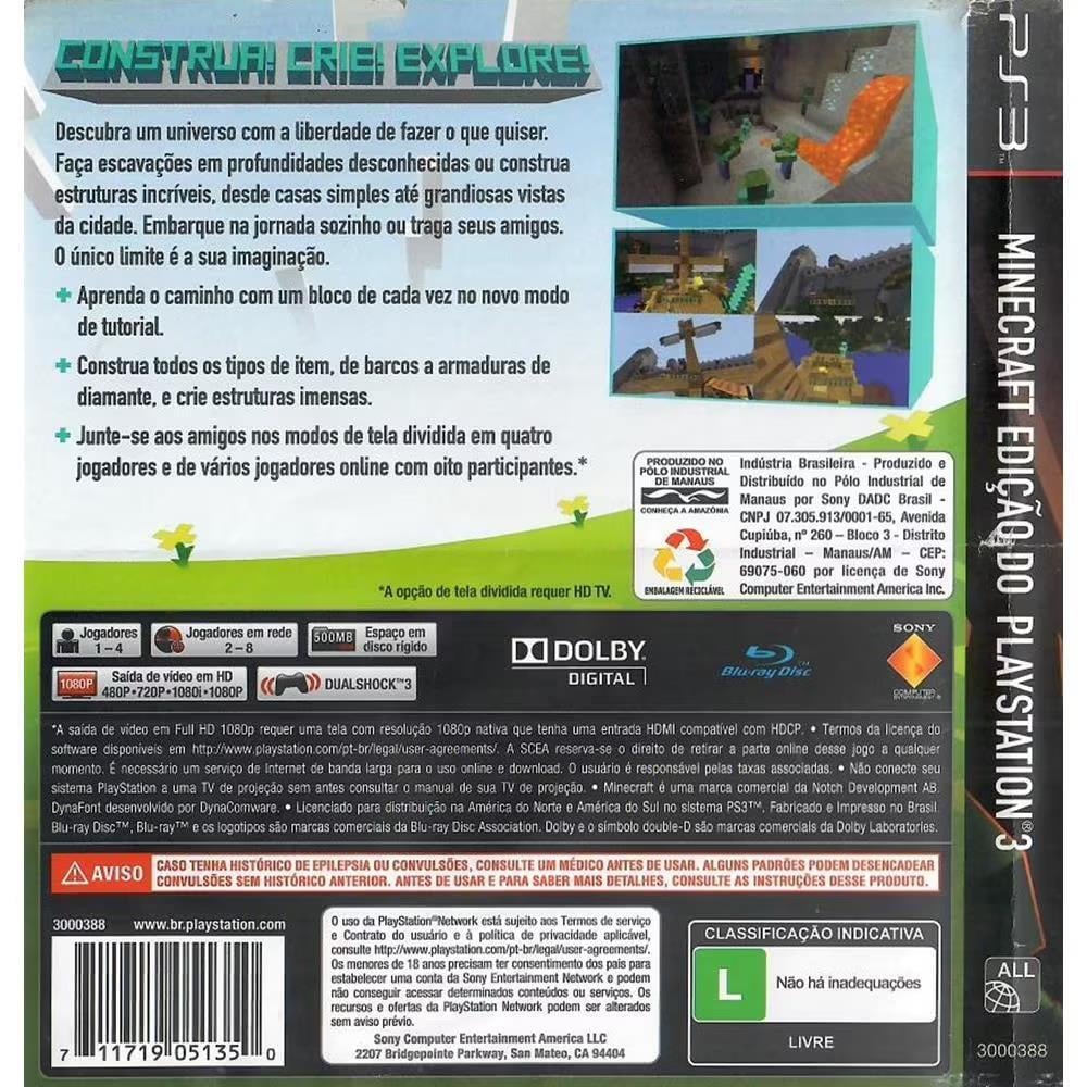 Minecraft - Ps3 (Usado)