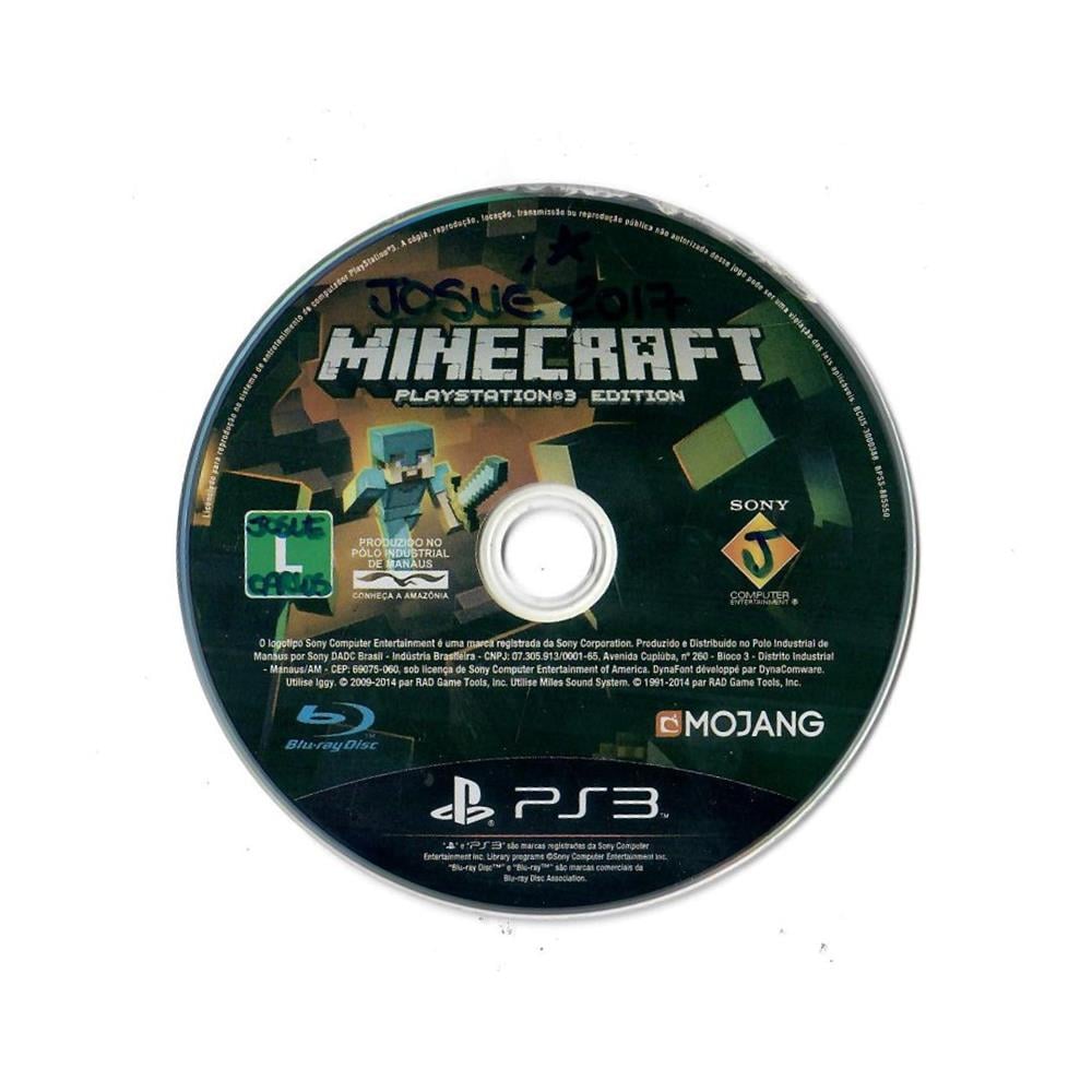 Minecraft - Ps3 (Usado) (Bolhas No Cd) (Somente O Disco)