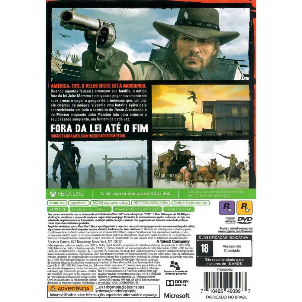 Red Dead Redemption - Xbox 360 (Platinum Hits) (Usado)