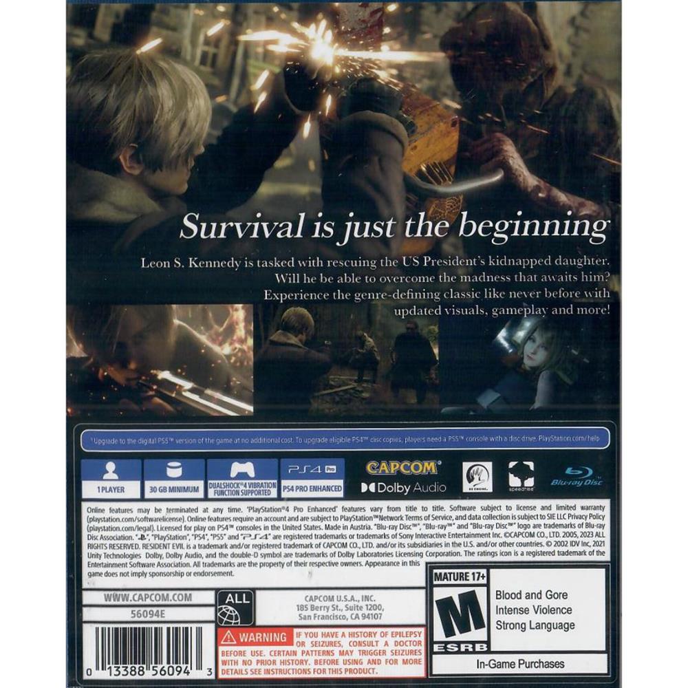 Resident Evil 4 Remake - Ps4 (Novo)