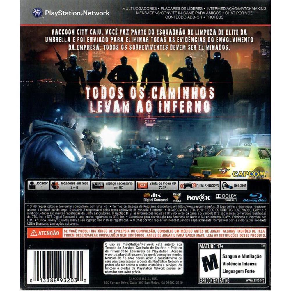 Resident Evil Operation Raccoon City - Ps3 (Usado) (Caixa Vermelha)