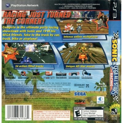 Sonic & Sega All Stars Racing - Ps3 (Usado)