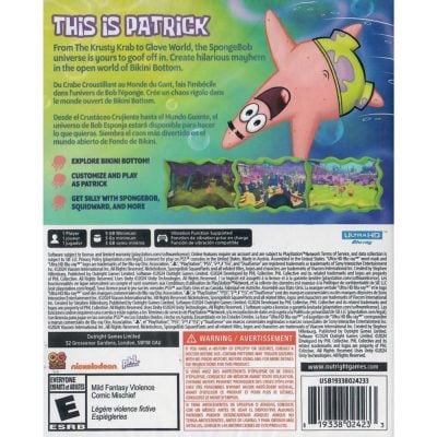 Spongebob Squarepants The Patrick Star Game - Ps5