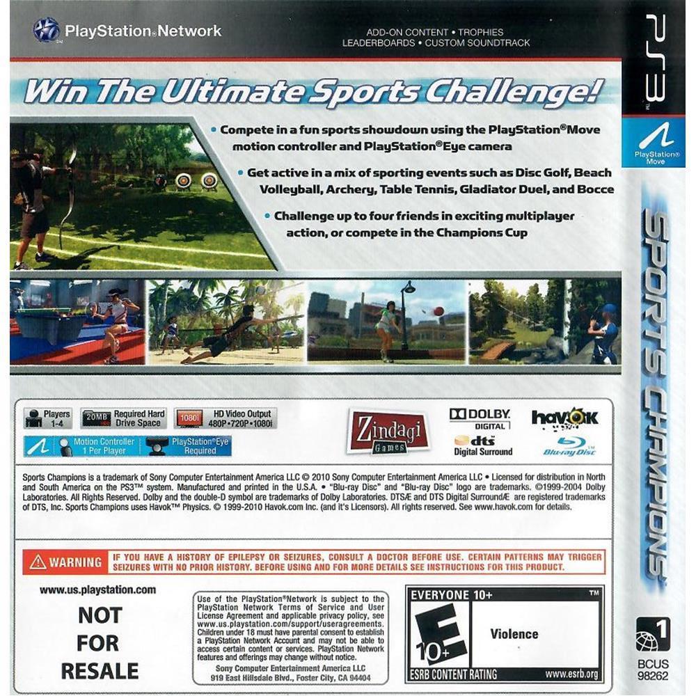 Sports Champions - Ps3