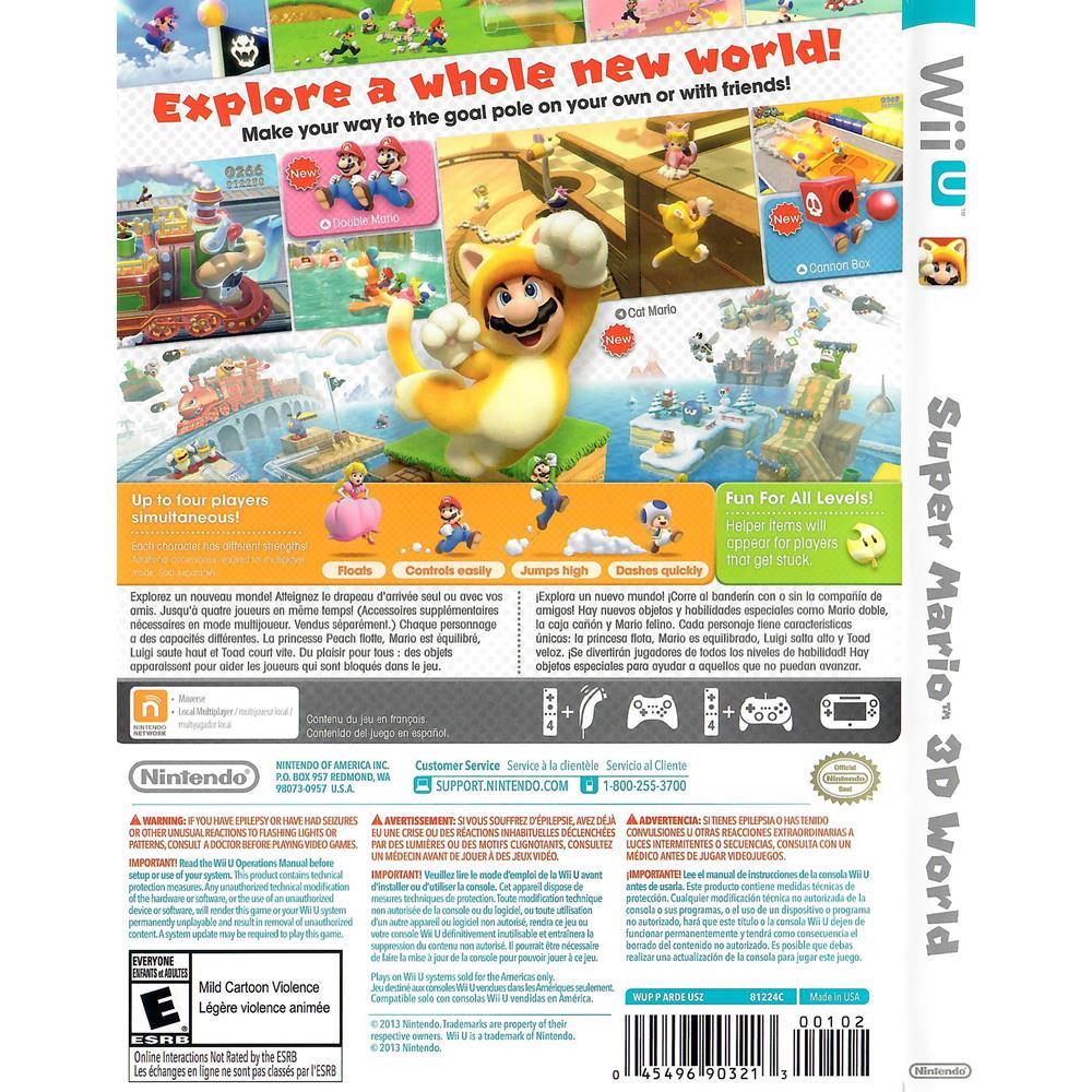 Super Mario 3D World - Nintendo Wii U (Usado) (Mancha)