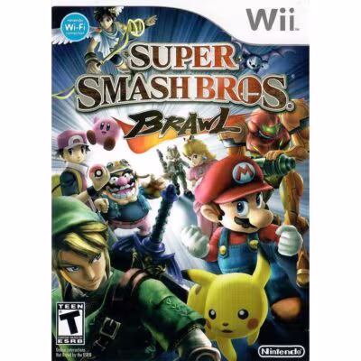 Super Smash Bros Brawl - Nintendo Wii (Adesivo No Disco) (Usado)