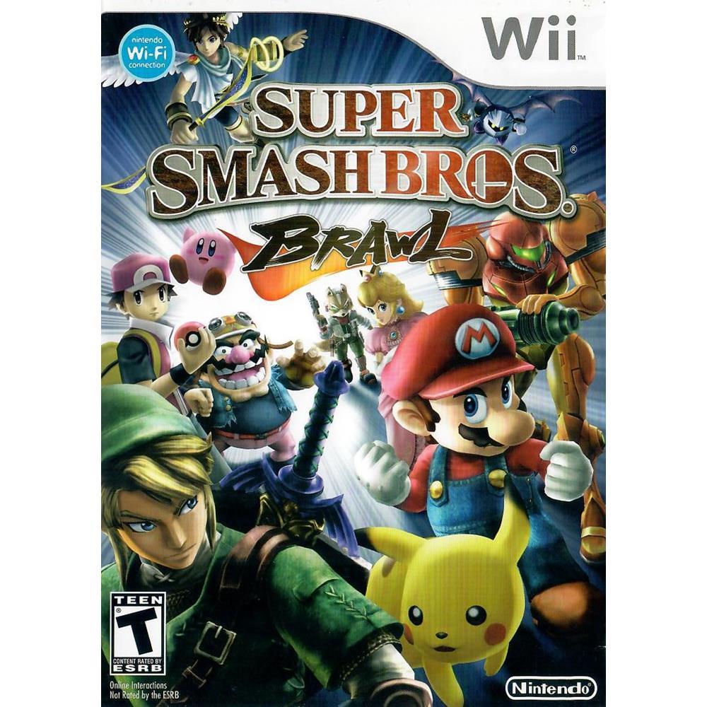 Super Smash Bros Brawl - Nintendo Wii (Adesivo No Disco) (Usado)