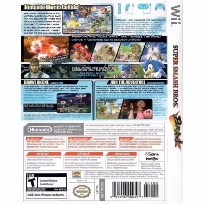 Super Smash Bros Brawl - Nintendo Wii (Adesivo No Disco) (Usado)