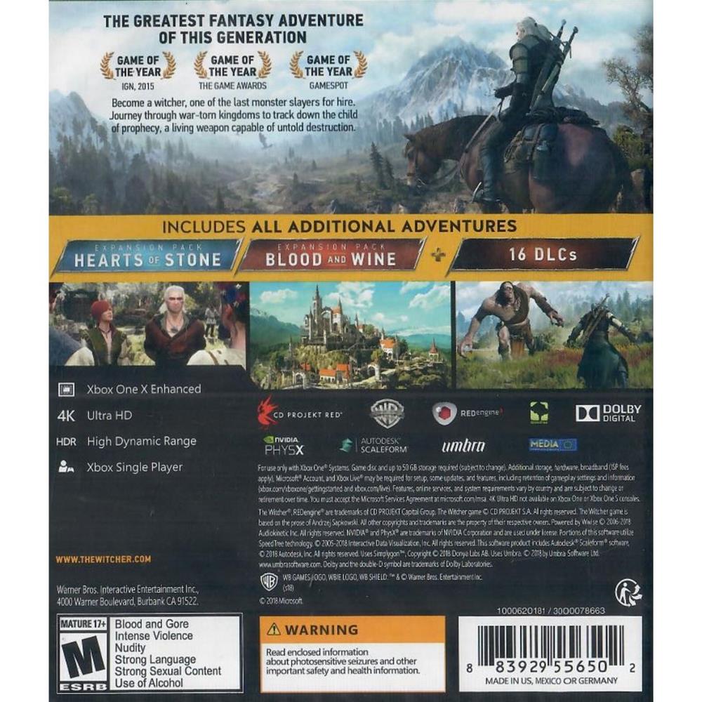 The Witcher 3 Complete Edition - Xbox One (Novo)