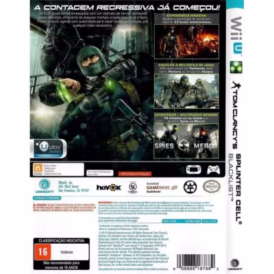 Tom Clancy's Splinter Cell: Blacklist - Wii U (Seminovo)