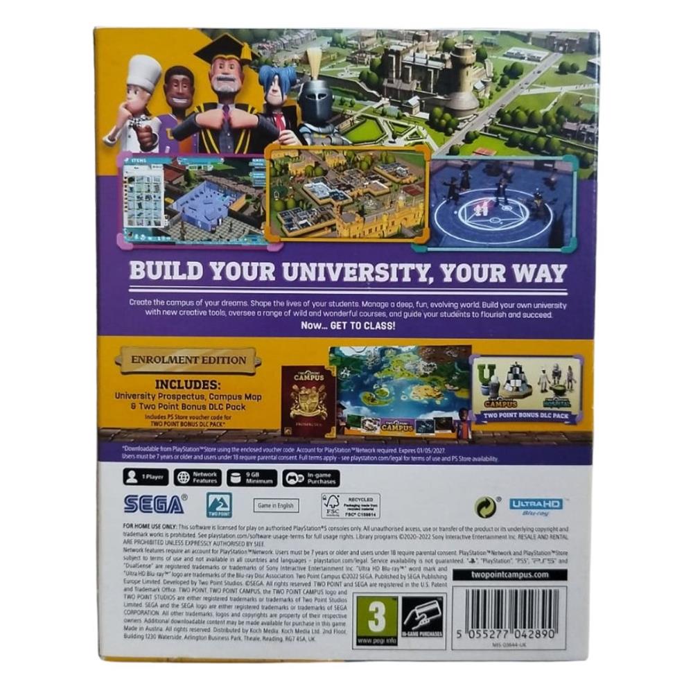 Two Point Campus: Enrollment Launch Edition - Ps5 (Código Já Utilizado) (Europeu) (Seminovo)