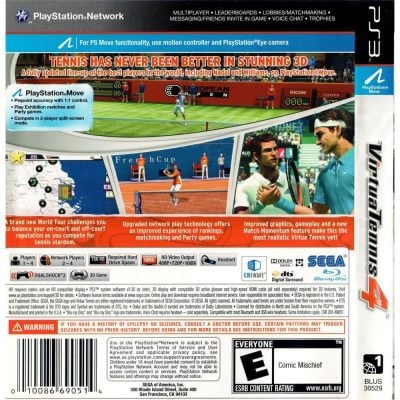 Virtua Tennis 4 - Ps3 (Seminovo)