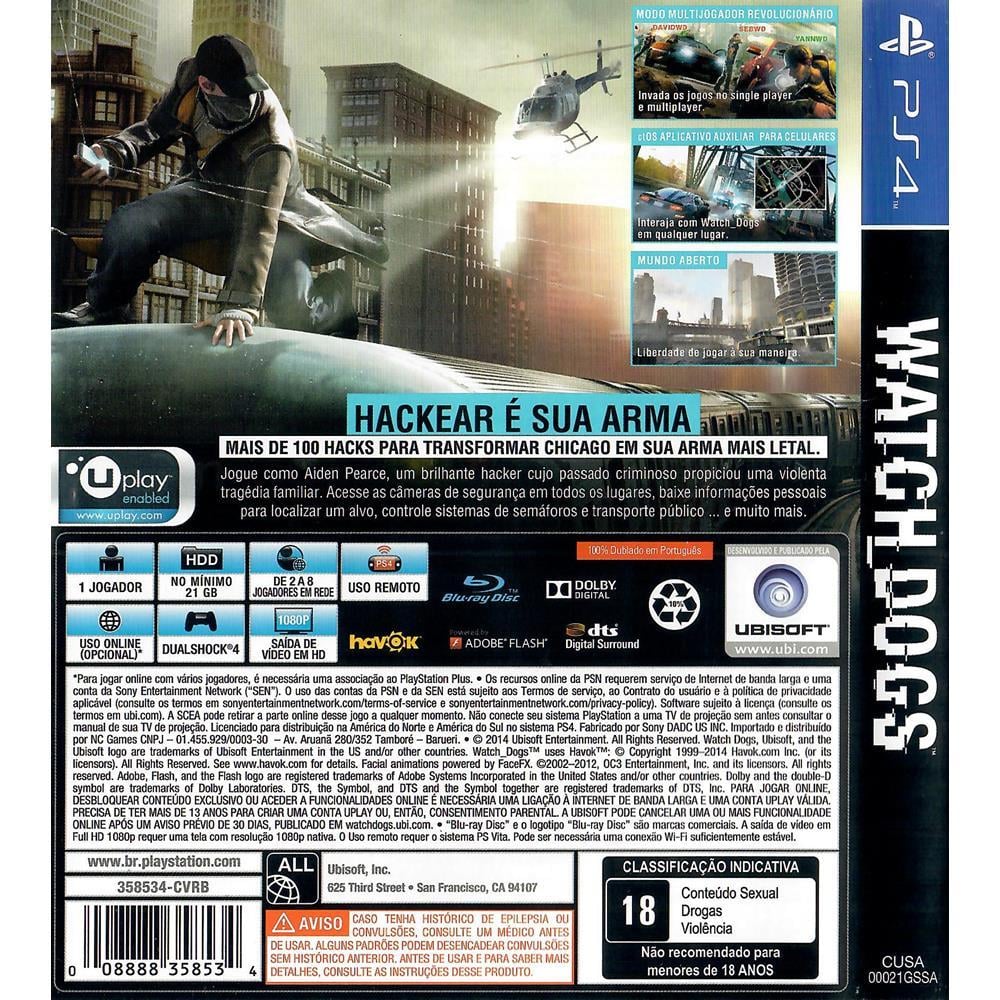 Watch Dogs - Ps4 (Usado)