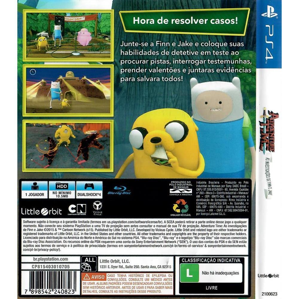 Adventure Time As Investigacoes De Finn E Jake - Ps4 (Seminovo)