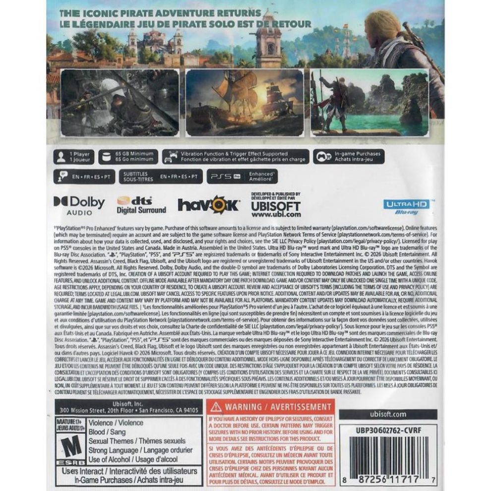 Assassins Creed Iv Black Flag Resynced - Ps5 (Seminovo) - Arena Games ...