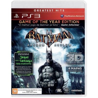 Batman Arkham Asylum Game Of The Year - Ps3 (Greatest Hits) (Usado)